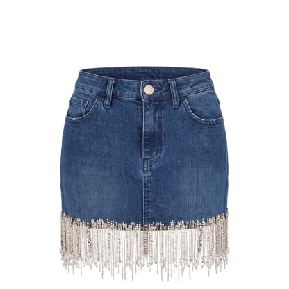 Trussardi Jeans Blue Denim Women Skirt