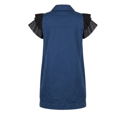 Trussardi Jeans Blue Polyester Women Jacket