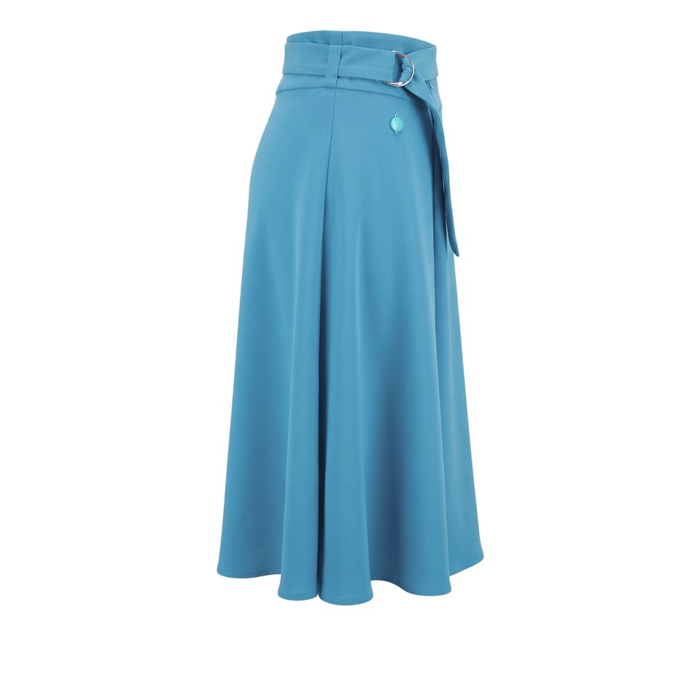 Trussardi Jeans Blue Polyester Women Skirt