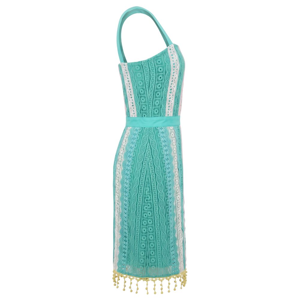 Trussardi Jeans Green Cotton Women Dress