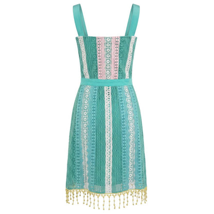 Trussardi Jeans Green Cotton Women Dress