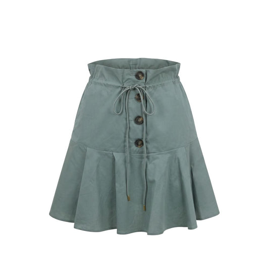 Trussardi Jeans Green Cotton Women Skirt