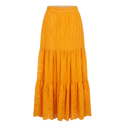 Trussardi Jeans Orange Polyester Women's Skirt