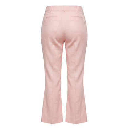 Trussardi Jeans Pink Flax Women Pants
