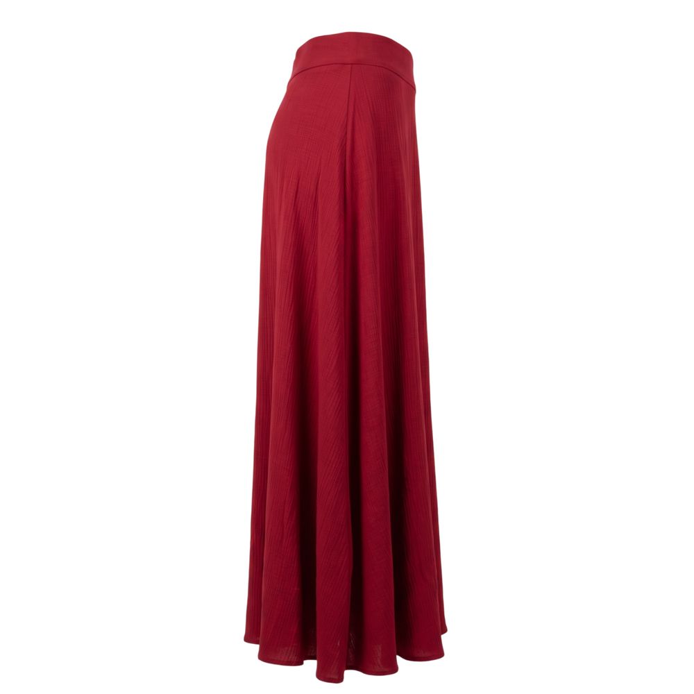 Trussardi Jeans Red Viscose Women Skirt
