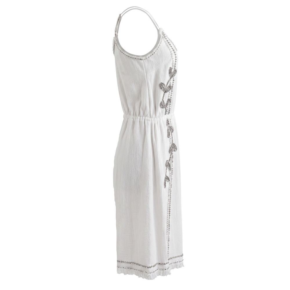 Trussardi Jeans White Cotton Women Dress