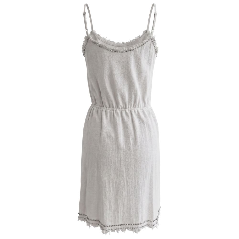 Trussardi Jeans White Cotton Women Dress