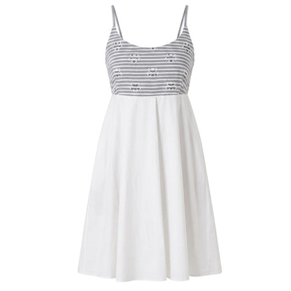 Trussardi Jeans White Cotton Women Dress