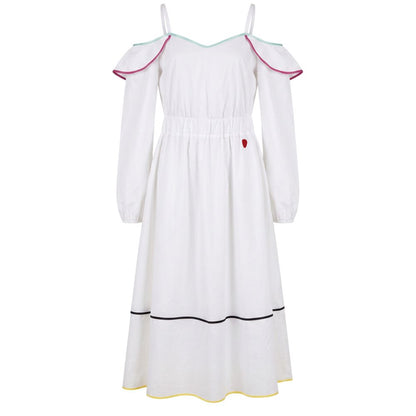 Trussardi Jeans White Cotton Women Dress