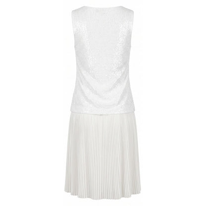 Trussardi Jeans White Polyester Women Dress