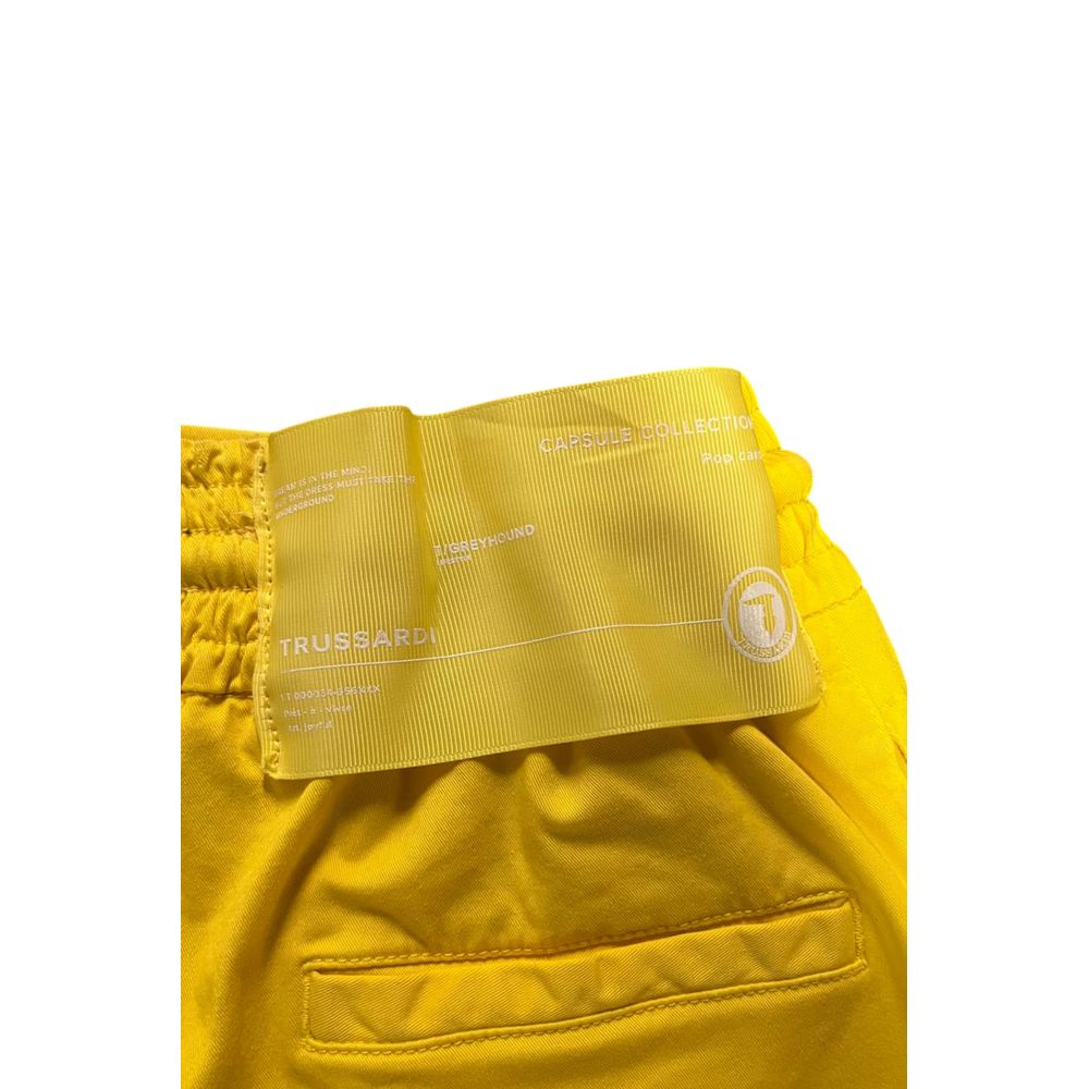 Trussardi Jeans Yellow Cotton Women Pant