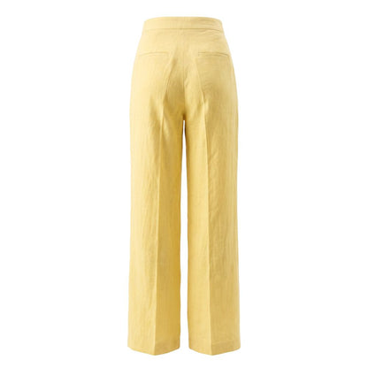 Trussardi Jeans Yellow Flax Women Pants