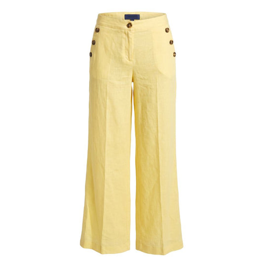 Trussardi Jeans Yellow Flax Women Pants