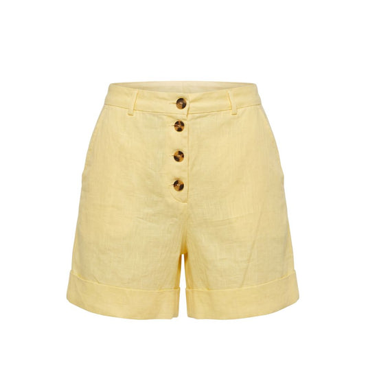 Trussardi Jeans Yellow Flax Women Shorts