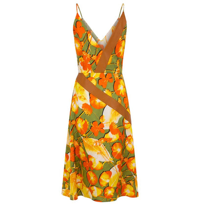 Trussardi Yellow Silk Women Dress