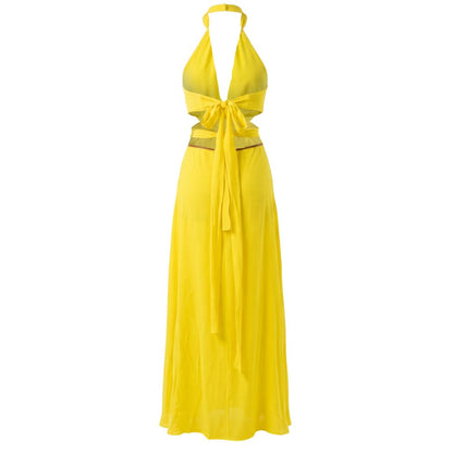 Trussardi Yellow Viscose Women Dress