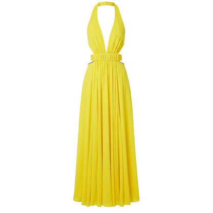 Trussardi Yellow Viscose Women Dress