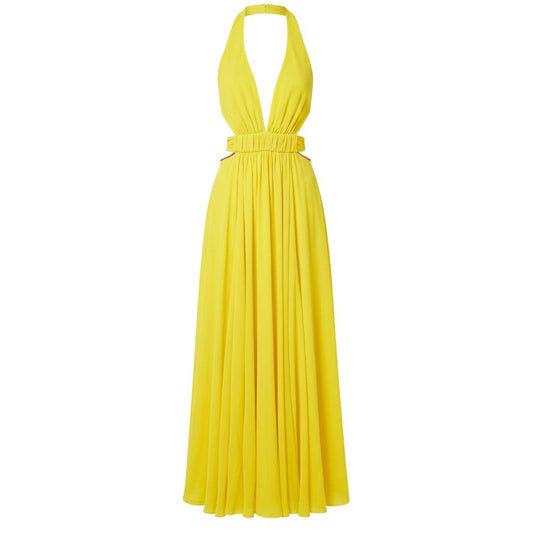 Trussardi Yellow Viscose Women Dress