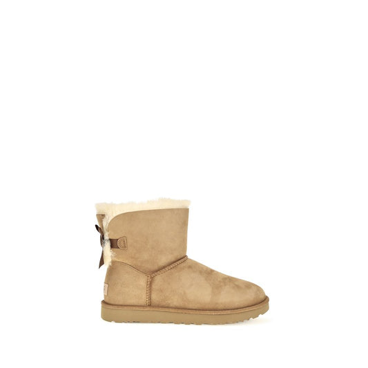 UGG Beige Leather Ankle Boots