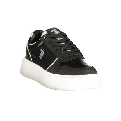 U.S. POLO ASSN. Black Polyurethane Women's Sneaker