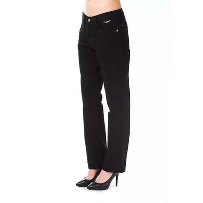Ungaro Fever Black Cotton Women's Pants
