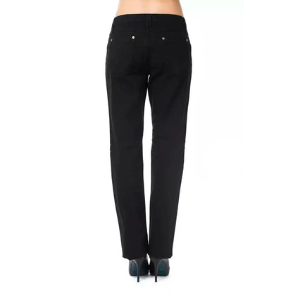 Ungaro Fever Black Cotton Women's Pants