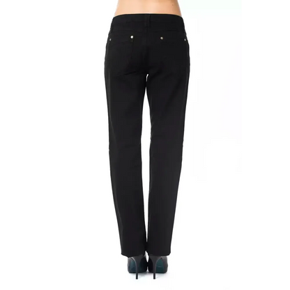 Ungaro Fever Black Cotton Women's Pants