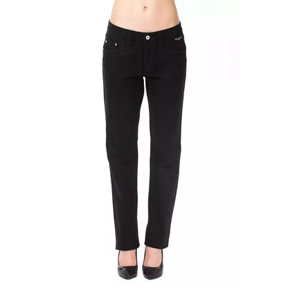 Ungaro Fever Black Cotton Women's Pants