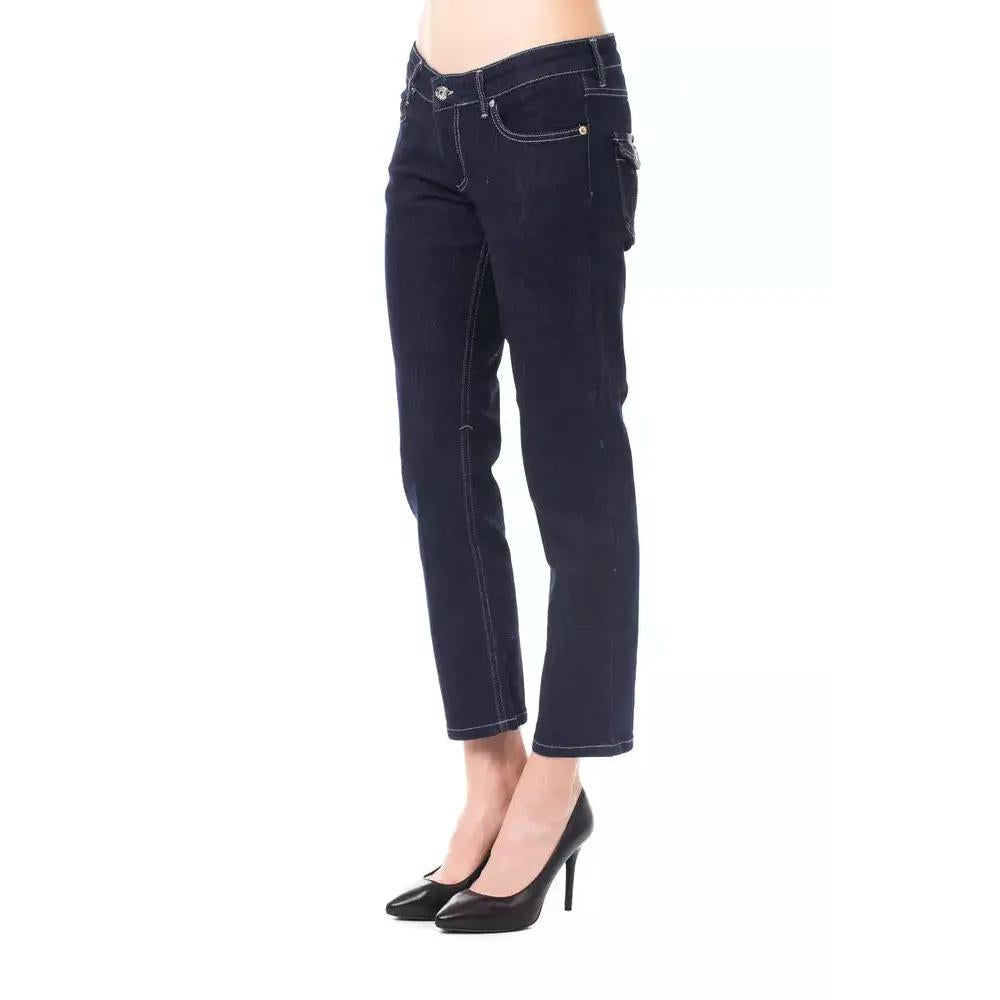 Ungaro Fever Blue Cotton Women Capri Jeans