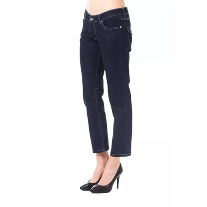 Ungaro Fever Blue Cotton Women Capri Jeans