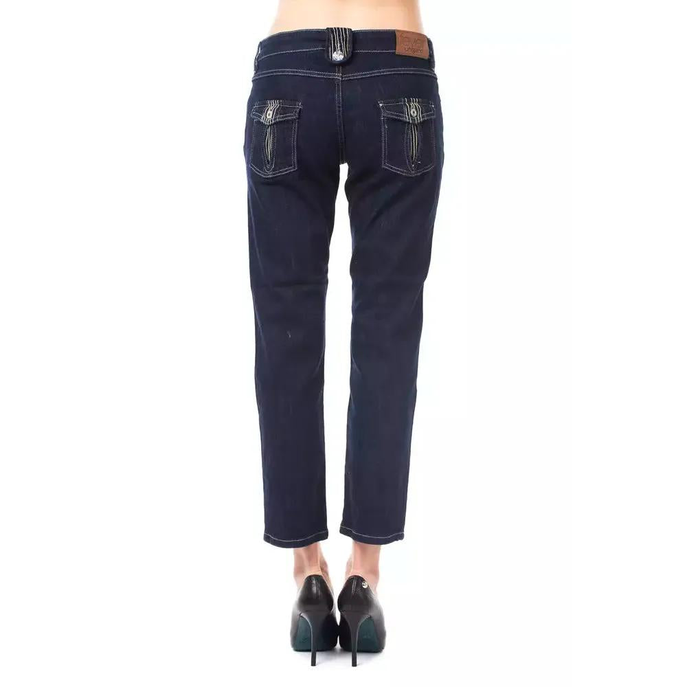 Ungaro Fever Blue Cotton Women Capri Jeans