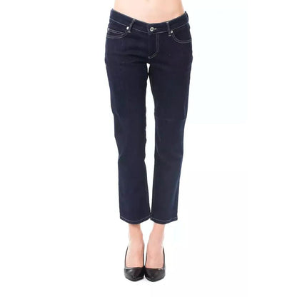 Ungaro Fever Blue Cotton Women Capri Jeans