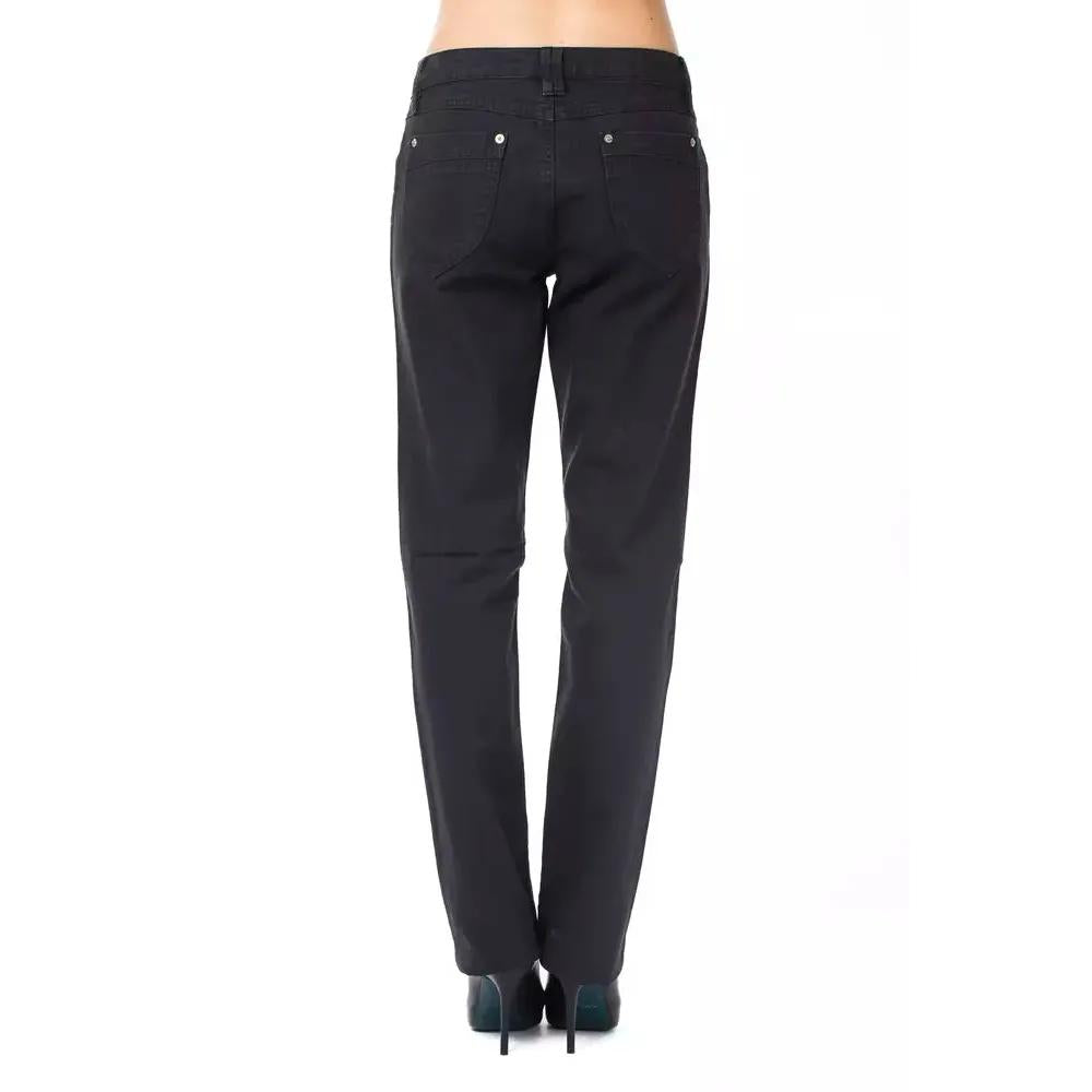 Ungaro Fever Blue Cotton Women's Regular Fit Jean