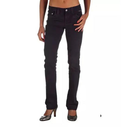 Ungaro Fever Blue Cotton Women's Regular Fit Jean