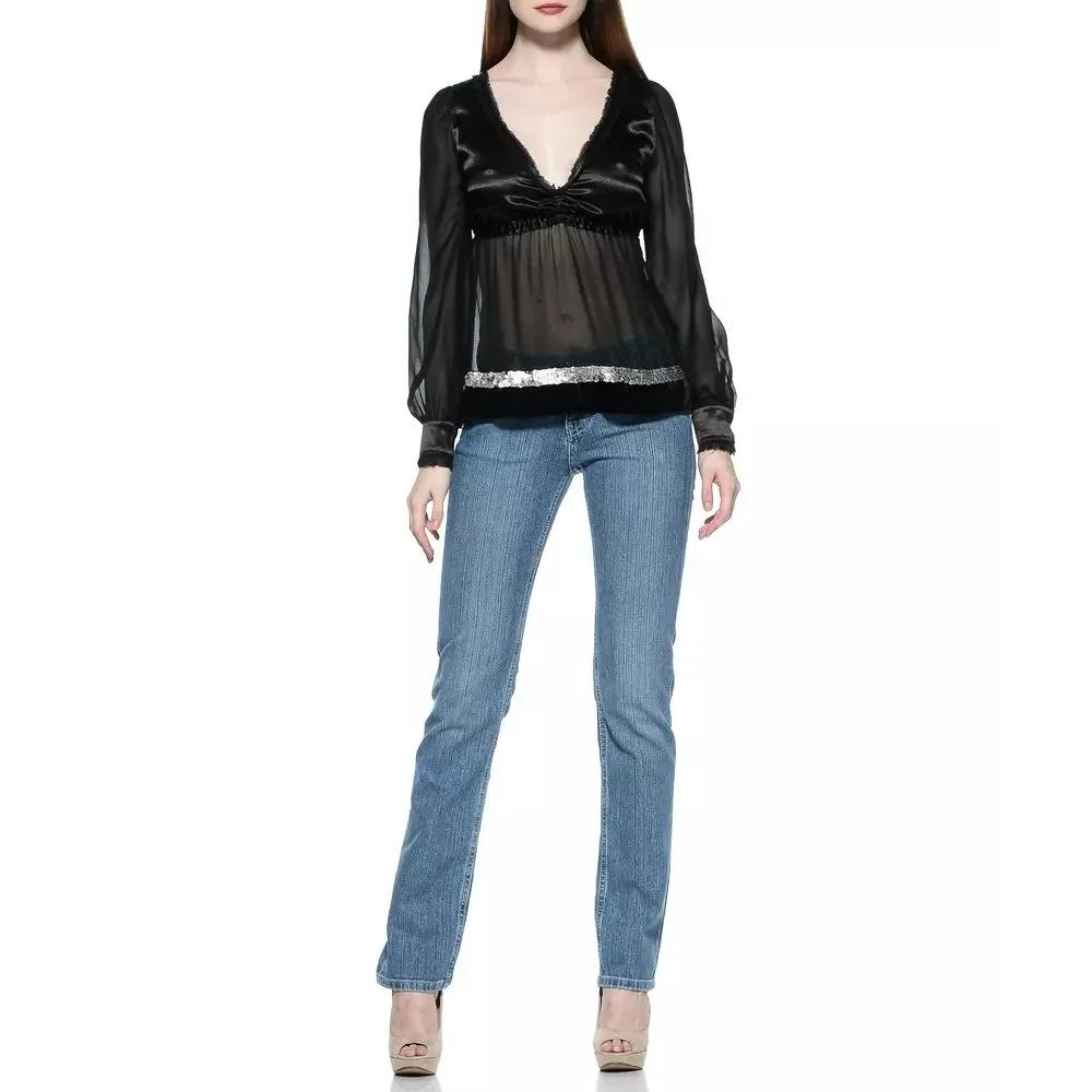 Ungaro Fever Light Blue Cotton Women Jeans