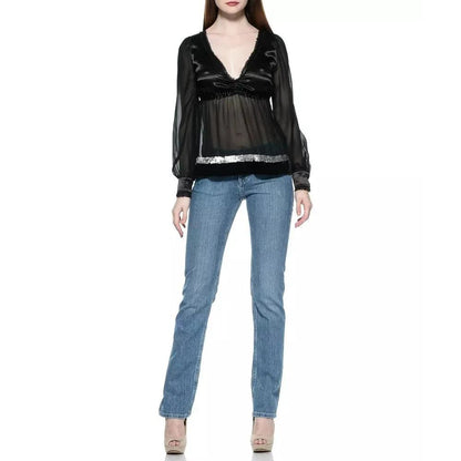 Ungaro Fever Light Blue Cotton Women Jeans