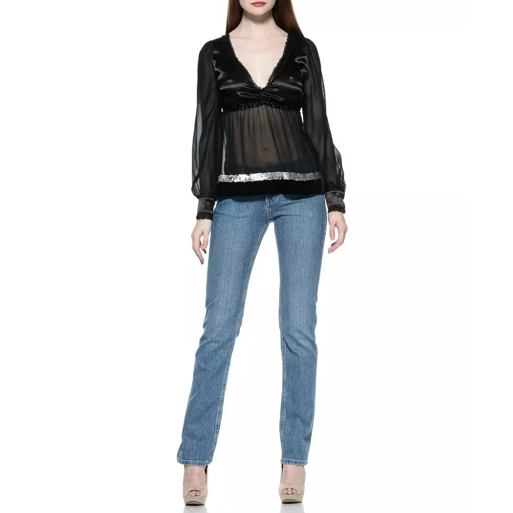 Ungaro Fever Light Blue Cotton Women Jeans