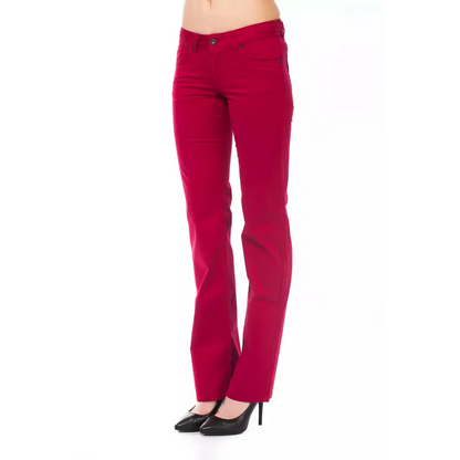 Ungaro Fever Red Cotton Women's Pants