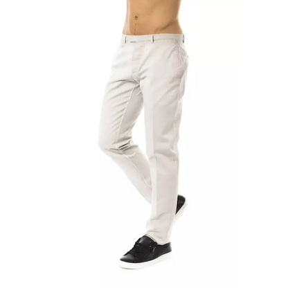 Uominitaliani Gray Cotton Men Pant