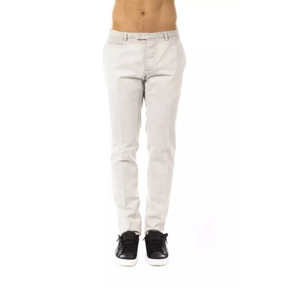 Uominitaliani Gray Cotton Men Pant