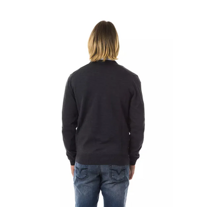 Uominitaliani Gray Merino Wool Men Sweater