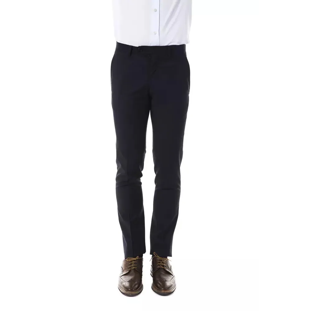 Uominitaliani Gray Wool Men's Suit Pant