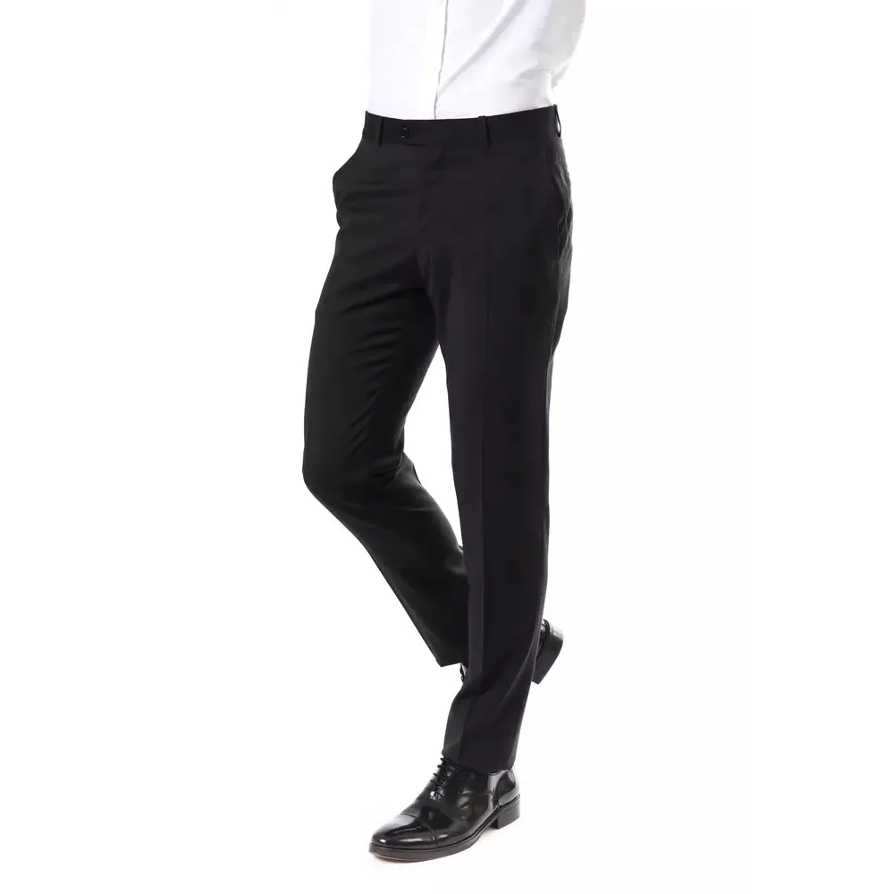 Uominitaliani Gray Wool Men's Suit Pants