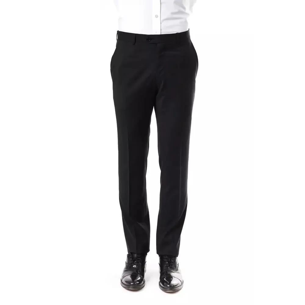 Uominitaliani Gray Wool Men's Suit Pants