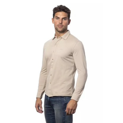 Verri Beige Cotton Men Shirt