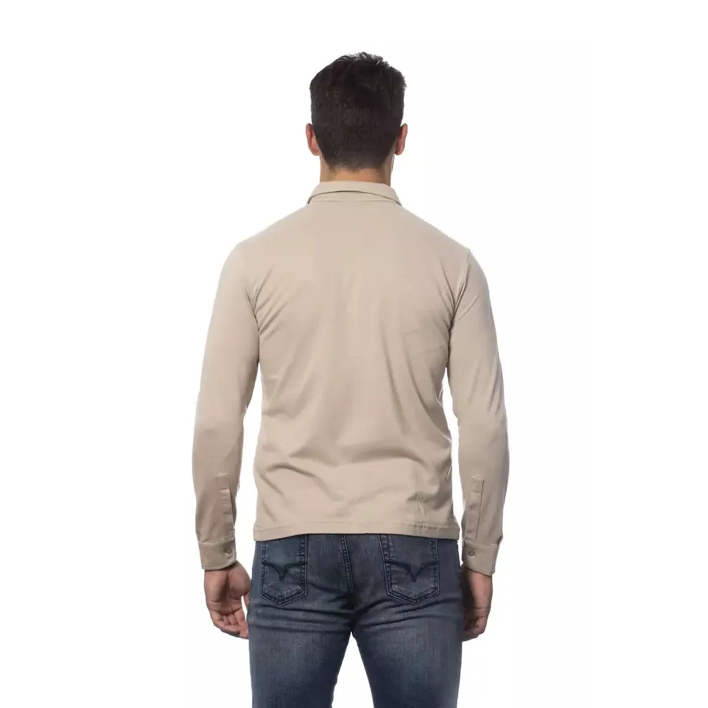 Verri Beige Cotton Men Shirt