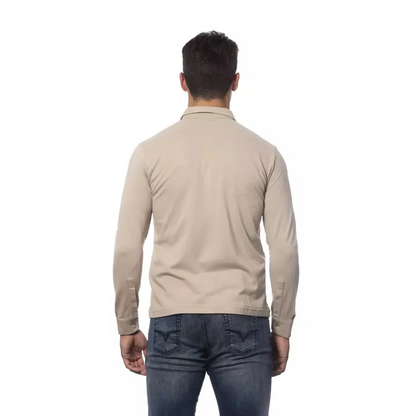 Verri Beige Cotton Men Shirt