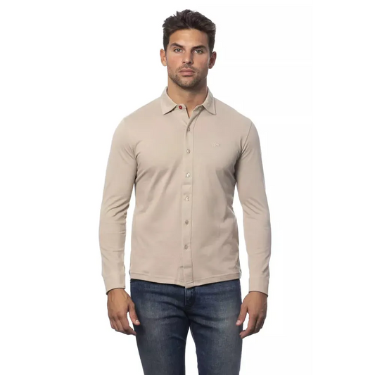 Verri Beige Cotton Men Shirt
