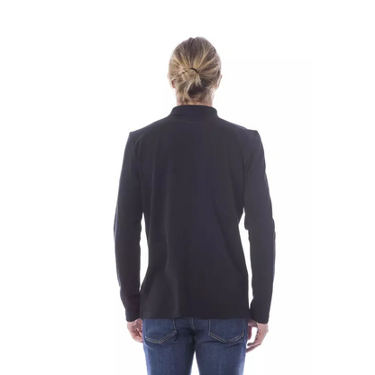 Verri Black Cotton Men Polo Shirt Long Sleeve