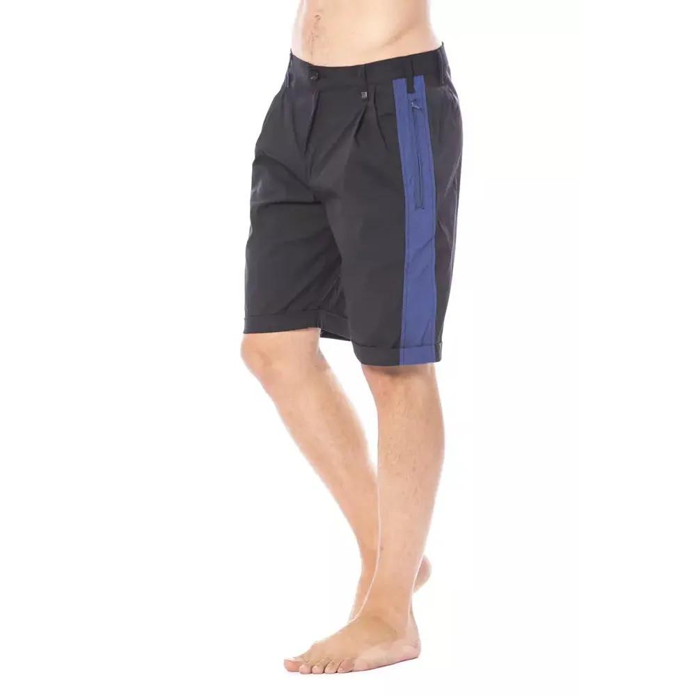 Verri Black Cotton Men's Casual Short